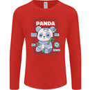 Anatomy of a Panda Bear Funny Mens Long Sleeve T-Shirt Red