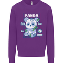Anatomy of a Panda Bear Funny Mens Sweatshirt Jumper Purple