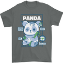 Anatomy of a Panda Bear Funny Mens T-Shirt 100% Cotton Charcoal