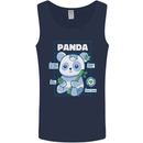 Anatomy of a Panda Bear Funny Mens Vest Tank Top Navy Blue