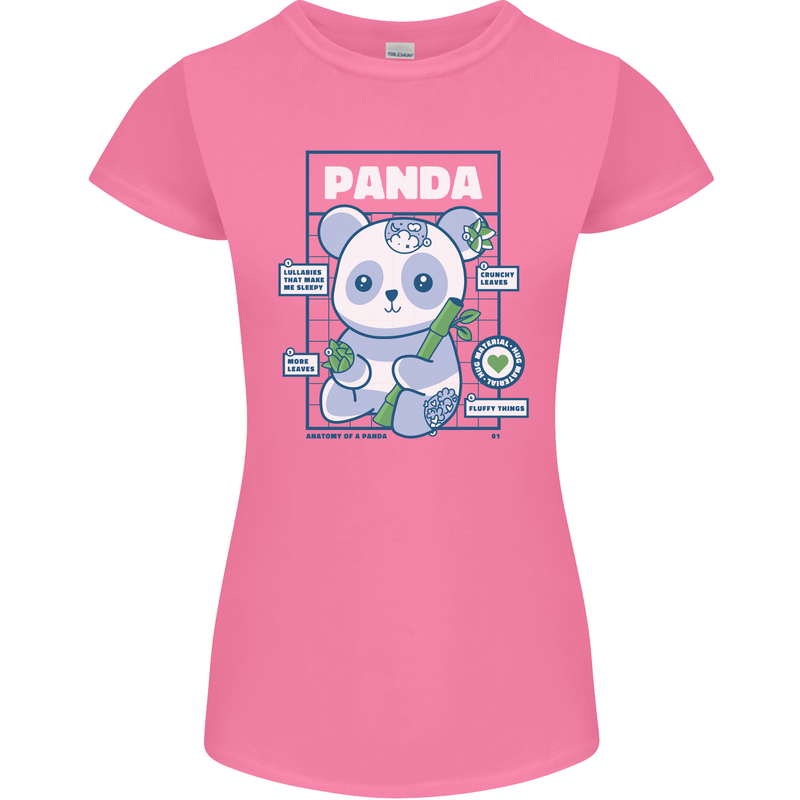 Anatomy of a Panda Bear Funny Womens Petite Cut T-Shirt Azalea