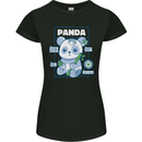 Anatomy of a Panda Bear Funny Womens Petite Cut T-Shirt Black