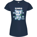 Anatomy of a Panda Bear Funny Womens Petite Cut T-Shirt Navy Blue