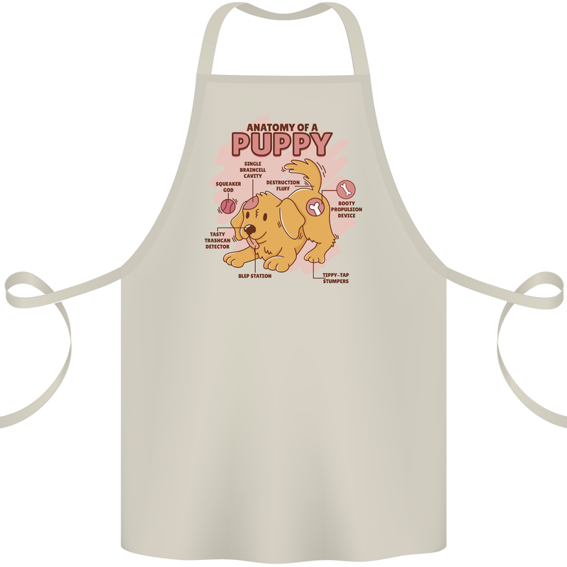 Anatomy of a Puppy Dog Cotton Apron 100% Organic Natural