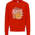 Anatomy of a Puppy Dog Kids Sweatshirt Jumper Bright Red