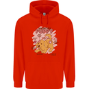 Anatomy of a Puppy Dog Mens 80% Cotton Hoodie Bright Red