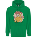 Anatomy of a Puppy Dog Mens 80% Cotton Hoodie Irish Green