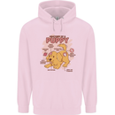 Anatomy of a Puppy Dog Mens 80% Cotton Hoodie Light Pink