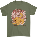 Anatomy of a Puppy Dog Mens T-Shirt 100% Cotton Military Green