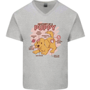 Anatomy of a Puppy Dog Mens V-Neck Cotton T-Shirt Sports Grey