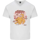Anatomy of a Puppy Dog Mens V-Neck Cotton T-Shirt White