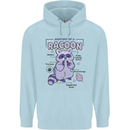 Anatomy of a Racoon Funny Childrens Kids Hoodie Light Blue