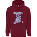 Anatomy of a Racoon Funny Childrens Kids Hoodie Maroon