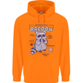 Anatomy of a Racoon Funny Childrens Kids Hoodie Orange