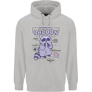 Anatomy of a Racoon Funny Childrens Kids Hoodie Sports Grey