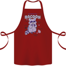 Anatomy of a Racoon Funny Cotton Apron 100% Organic Maroon