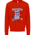 Anatomy of a Racoon Funny Kids Sweatshirt Jumper Bright Red