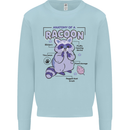 Anatomy of a Racoon Funny Kids Sweatshirt Jumper Light Blue