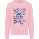 Anatomy of a Racoon Funny Kids Sweatshirt Jumper Light Pink