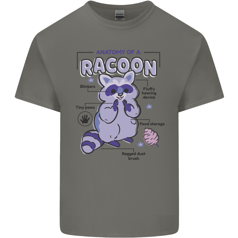 Anatomy of a Racoon Funny Kids T-Shirt Childrens Charcoal