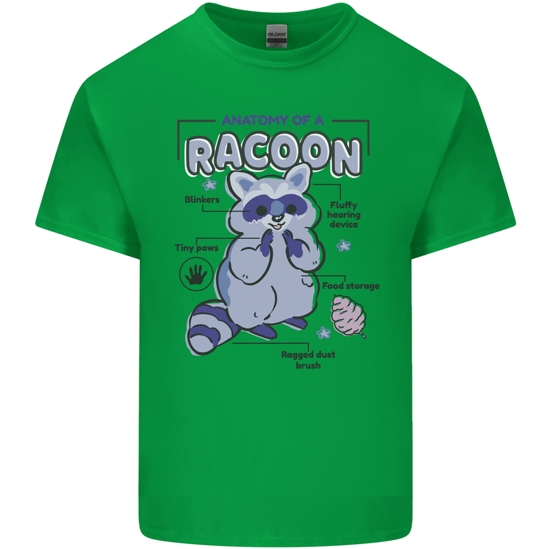 Anatomy of a Racoon Funny Kids T-Shirt Childrens Irish Green