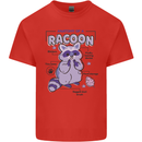 Anatomy of a Racoon Funny Kids T-Shirt Childrens Red
