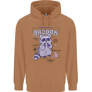 Anatomy of a Racoon Funny Mens 80% Cotton Hoodie Caramel Latte