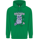 Anatomy of a Racoon Funny Mens 80% Cotton Hoodie Irish Green