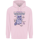 Anatomy of a Racoon Funny Mens 80% Cotton Hoodie Light Pink