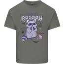 Anatomy of a Racoon Funny Mens Cotton T-Shirt Tee Top Charcoal