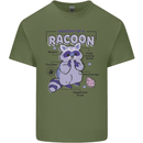 Anatomy of a Racoon Funny Mens Cotton T-Shirt Tee Top Military Green