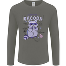 Anatomy of a Racoon Funny Mens Long Sleeve T-Shirt Charcoal