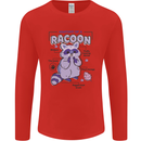 Anatomy of a Racoon Funny Mens Long Sleeve T-Shirt Red