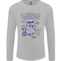 Anatomy of a Racoon Funny Mens Long Sleeve T-Shirt Sports Grey