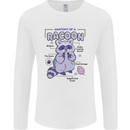Anatomy of a Racoon Funny Mens Long Sleeve T-Shirt White