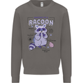 Anatomy of a Racoon Funny Mens Sweatshirt Jumper Charcoal