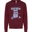 Anatomy of a Racoon Funny Mens Sweatshirt Jumper Maroon