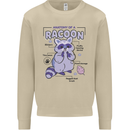 Anatomy of a Racoon Funny Mens Sweatshirt Jumper Sand