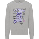 Anatomy of a Racoon Funny Mens Sweatshirt Jumper Sports Grey