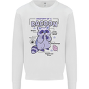 Anatomy of a Racoon Funny Mens Sweatshirt Jumper White