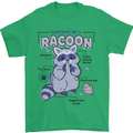 Anatomy of a Racoon Funny Mens T-Shirt 100% Cotton Irish Green