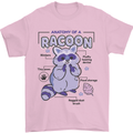 Anatomy of a Racoon Funny Mens T-Shirt 100% Cotton Light Pink