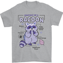 Anatomy of a Racoon Funny Mens T-Shirt 100% Cotton Sports Grey