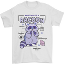 Anatomy of a Racoon Funny Mens T-Shirt 100% Cotton White