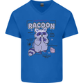 Anatomy of a Racoon Funny Mens V-Neck Cotton T-Shirt Royal Blue