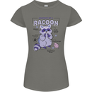 Anatomy of a Racoon Funny Womens Petite Cut T-Shirt Charcoal