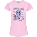 Anatomy of a Racoon Funny Womens Petite Cut T-Shirt Light Pink
