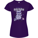 Anatomy of a Racoon Funny Womens Petite Cut T-Shirt Purple
