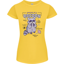 Anatomy of a Racoon Funny Womens Petite Cut T-Shirt Yellow