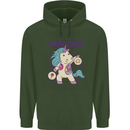Anatomy of a Unicorn Funny Fantasy Childrens Kids Hoodie Forest Green